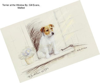 Terrier at the Window By: Gill Evans, Matted