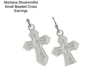 Montana Silversmiths Small Beaded Cross Earrings