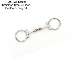 Turn-Two Equine Stainless Steel 3-Piece Snaffle D-Ring Bit