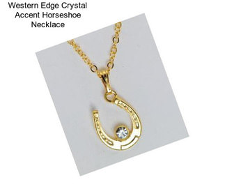 Western Edge Crystal Accent Horseshoe Necklace