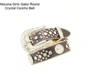 Nocona Girls Gator Round Crystal Concho Belt