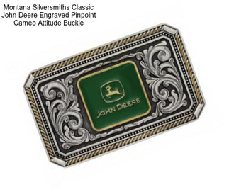 Montana Silversmiths Classic John Deere Engraved Pinpoint Cameo Attitude Buckle