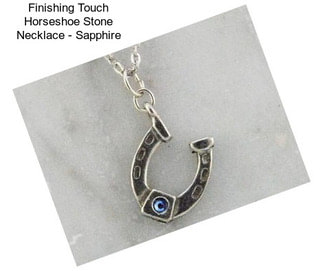 Finishing Touch Horseshoe Stone Necklace - Sapphire