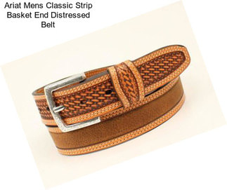 Ariat Mens Classic Strip Basket End Distressed Belt