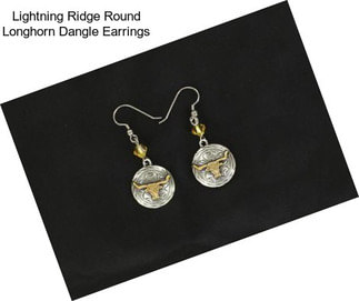 Lightning Ridge Round Longhorn Dangle Earrings