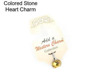 Colored Stone Heart Charm