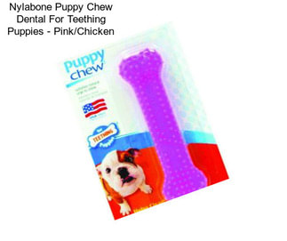 Nylabone Puppy Chew Dental For Teething Puppies - Pink/Chicken