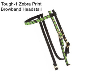 Tough-1 Zebra Print Browband Headstall