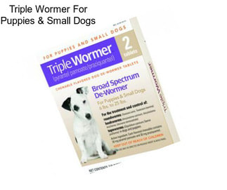 Triple Wormer For Puppies & Small Dogs