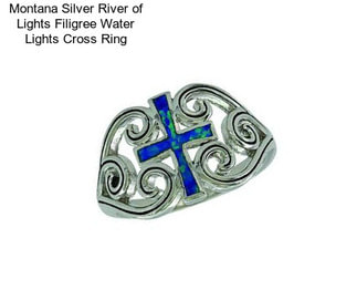 Montana Silver River of Lights Filigree Water Lights Cross Ring