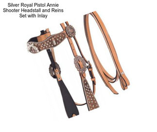 Silver Royal Pistol Annie Shooter Headstall and Reins Set with Inlay