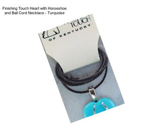 Finishing Touch Heart with Horseshoe and Bali Cord Necklace - Turquoise