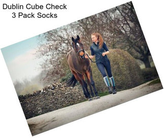 Dublin Cube Check 3 Pack Socks