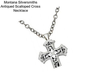 Montana Silversmiths Antiqued Scalloped Cross Necklace