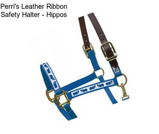 Perri\'s Leather Ribbon Safety Halter - Hippos