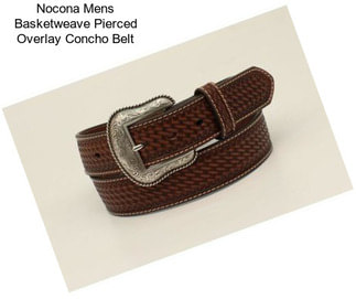 Nocona Mens Basketweave Pierced Overlay Concho Belt