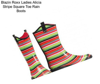 Blazin Roxx Ladies Alicia Stripe Square Toe Rain Boots