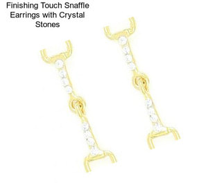 Finishing Touch Snaffle Earrings with Crystal Stones