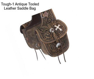 Tough-1 Antique Tooled Leather Saddle Bag