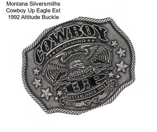 Montana Silversmiths Cowboy Up Eagle Est 1992 Attitude Buckle