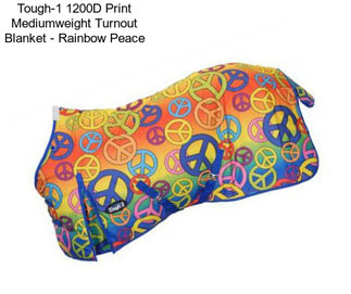 Tough-1 1200D Print Mediumweight Turnout Blanket - Rainbow Peace