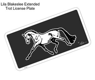 Lila Blakeslee Extended Trot License Plate