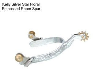 Kelly Silver Star Floral Embossed Roper Spur