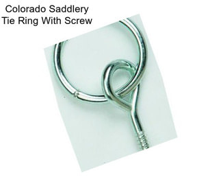 Colorado Saddlery Tie Ring With Screw