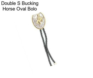 Double S Bucking Horse Oval Bolo
