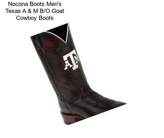 Nocona Boots Men\'s Texas A & M B/O Goat Cowboy Boots