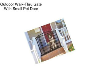 Outdoor Walk-Thru Gate With Small Pet Door