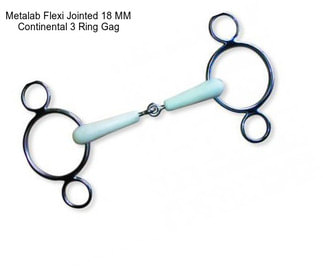 Metalab Flexi Jointed 18 MM Continental 3 Ring Gag