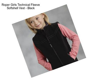 Roper Girls Technical Fleeve Softshell Vest - Black