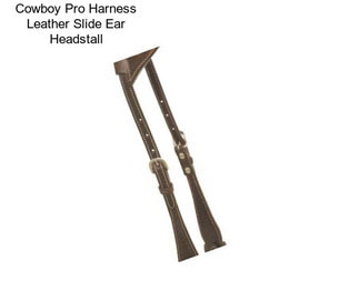 Cowboy Pro Harness Leather Slide Ear Headstall