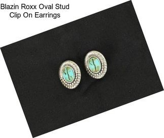 Blazin Roxx Oval Stud Clip On Earrings