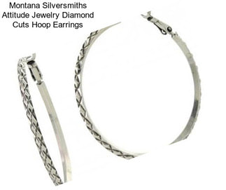 Montana Silversmiths Attitude Jewelry Diamond Cuts Hoop Earrings