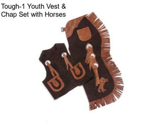 Tough-1 Youth Vest & Chap Set with Horses