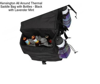 Kensington All Around Thermal Saddle Bag with Bottles - Black with Lavender Mint