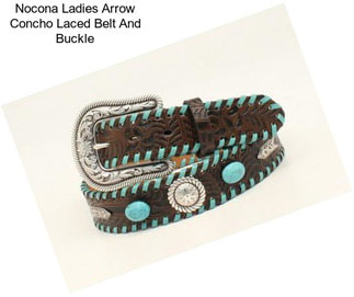 Nocona Ladies Arrow Concho Laced Belt And Buckle