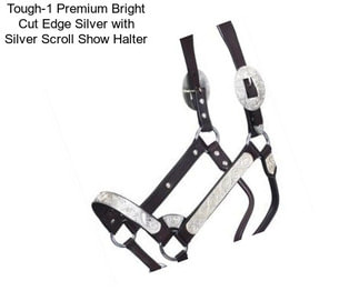 Tough-1 Premium Bright Cut Edge Silver with Silver Scroll Show Halter