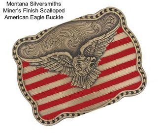 Montana Silversmiths Miner\'s Finish Scalloped American Eagle Buckle