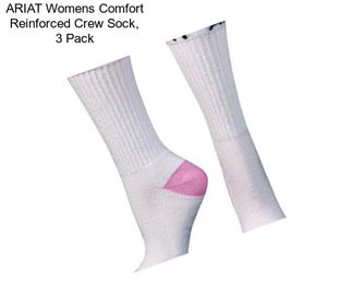 ARIAT Womens Comfort Reinforced Crew Sock, 3 Pack