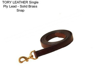 TORY LEATHER Single Ply Lead - Solid Brass Snap