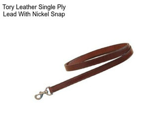 Tory Leather Single Ply Lead With Nickel Snap