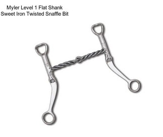 Myler Level 1 Flat Shank Sweet Iron Twisted Snaffle Bit