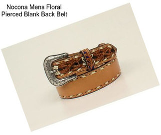 Nocona Mens Floral Pierced Blank Back Belt