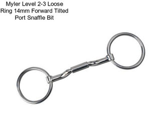 Myler Level 2-3 Loose Ring 14mm Forward Tilted Port Snaffle Bit