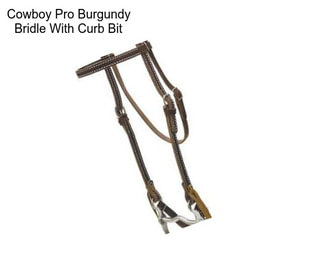 Cowboy Pro Burgundy Bridle With Curb Bit