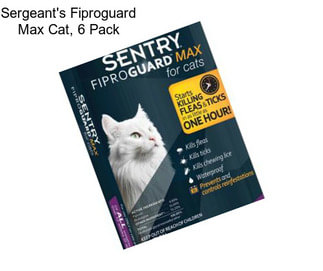 Sergeant\'s Fiproguard Max Cat, 6 Pack