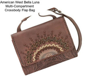 American West Bella Luna Multi-Compartment Crossbody Flap Bag